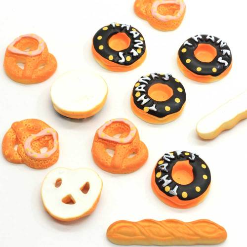 Bulk Donut Breads Dessert geformte Flatback Resin Food Cabochon DIY Spielzeug Dekoration Küchendeck Ornamente Perlen