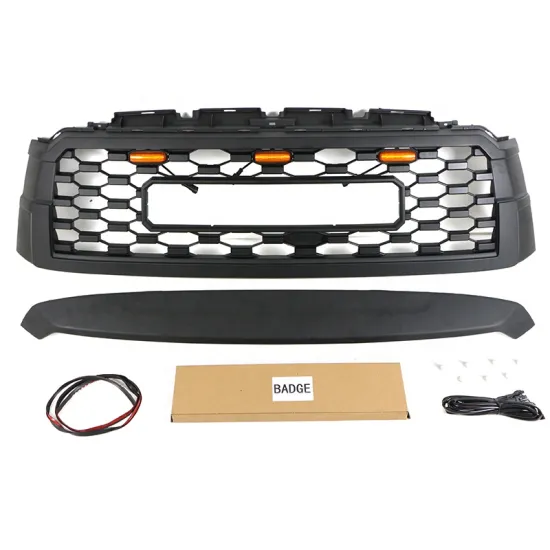 Front Grille with Amber LED Lights for Toyota Sequoia 2010-2021