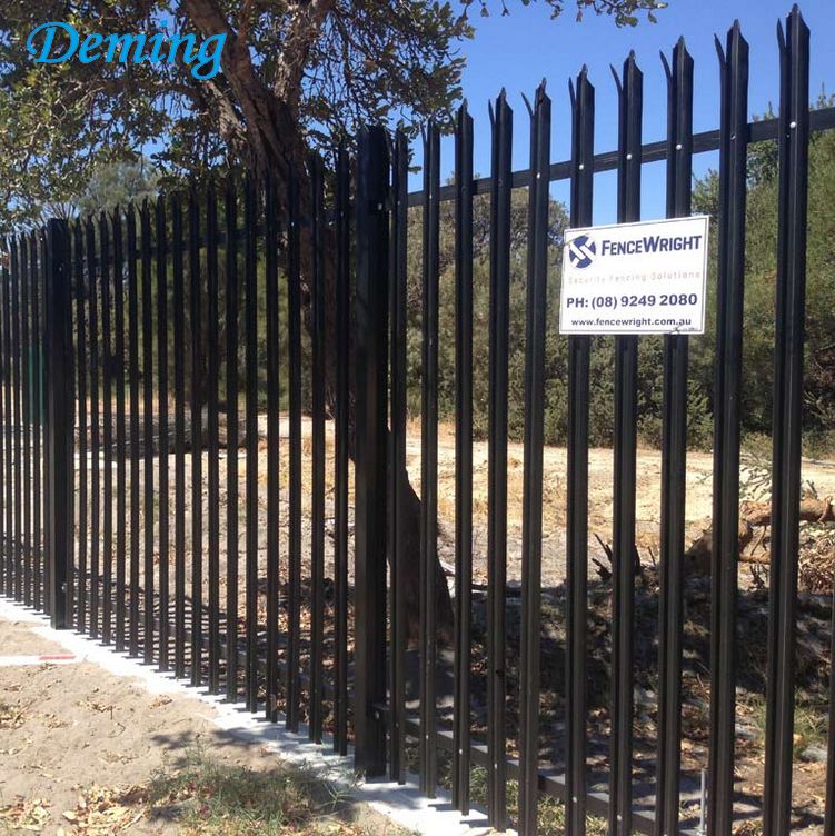 D and W steel palisade fence designs