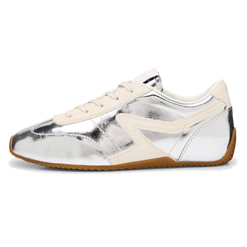 Vintage Style Silver Sneakers for Everyday Wear