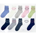 Color tube female socks