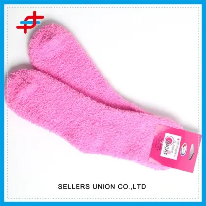 Warm Knitted Microfiber Fabric Socks For Kids Footwear
