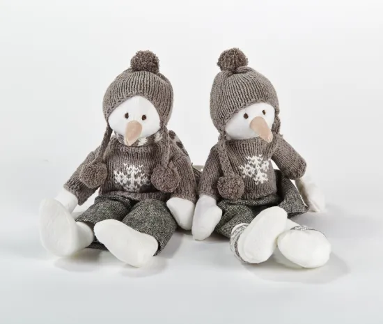 Plain Color Christmas Snowman Gift Soft Plush Toy Wholesale