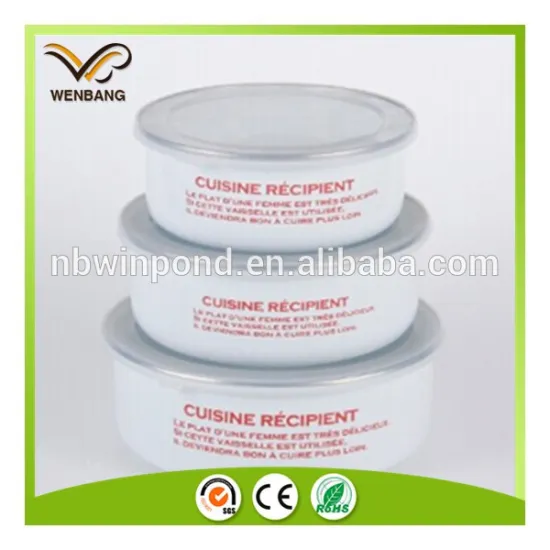 3pcs set cheap unique enamel metal bowl