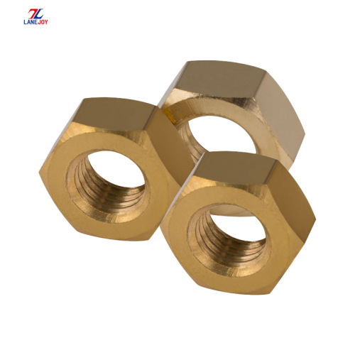 hex coupling nut brass colored hex nut brass nut Manufactory