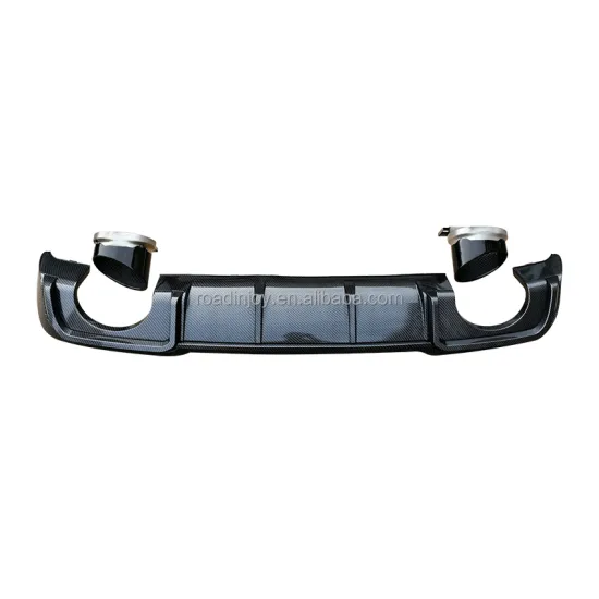 Audi S3 A3 Rear Diffuser with Tail Pipe Carbon Fiber 2017-2020 Hatchback/Sedan