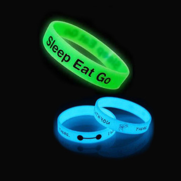 Glowing Custom Logo Luminous Wrist Band Silicone Bracelet
