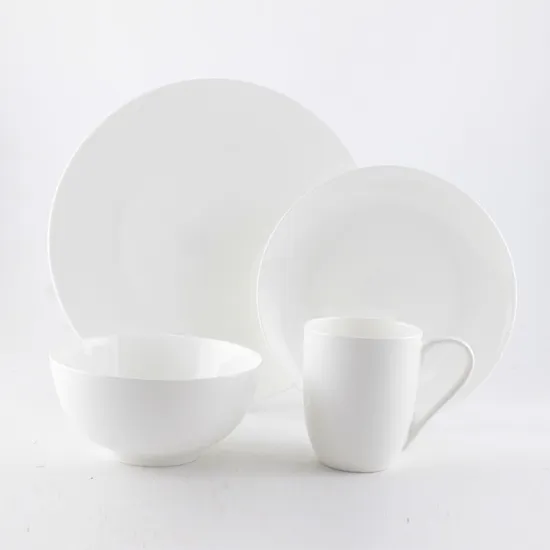16Pcs Wholesale Porcelain Ceramic Embossed Dinnerware Set