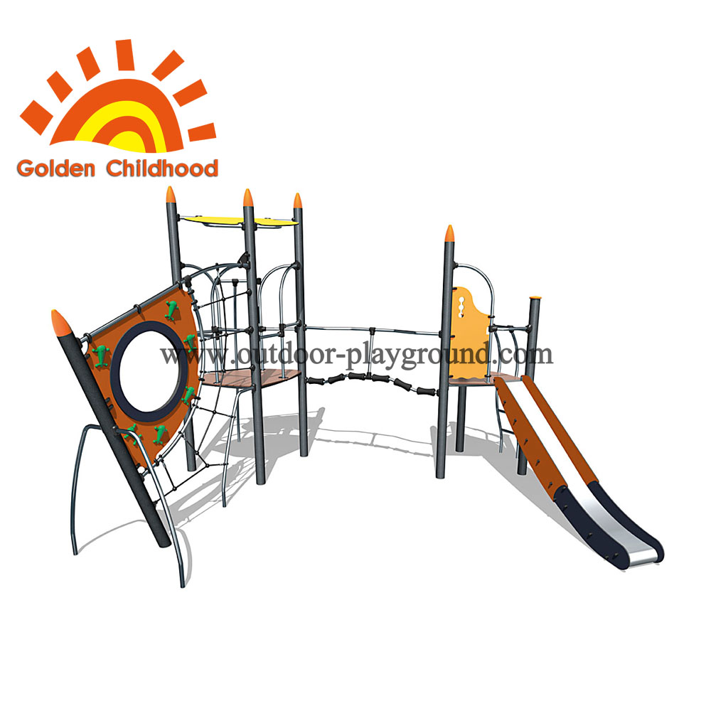 Child outdoor playground equipment combination balance beam