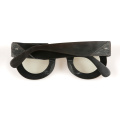 Frosted Matte Black Buffalo Horn Eyeglasses Frame