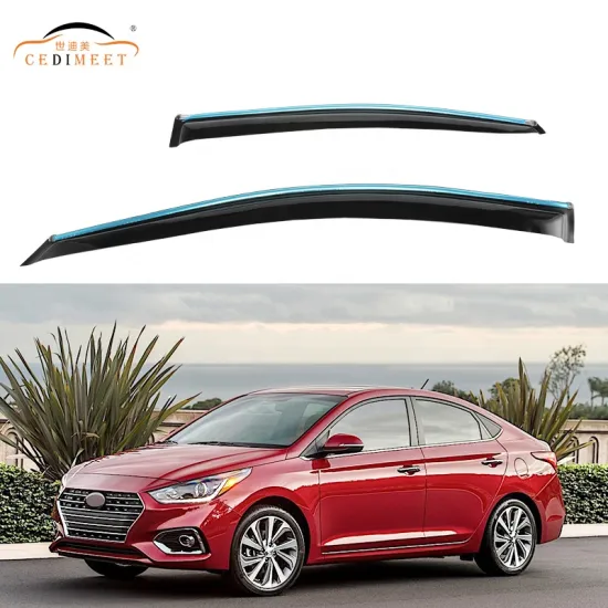 Auto Vent Visor Weather Shield Acrylic Wind Breaker Rain Guard for Accent 2012-2017