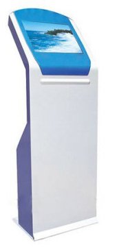 Self Service Multi - Media Speaker Pc Interactive Passport Reader Free Standing Kiosk