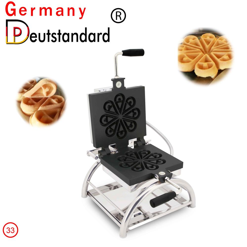 Rotary waffle maker Teardrop-shaped waffle machine