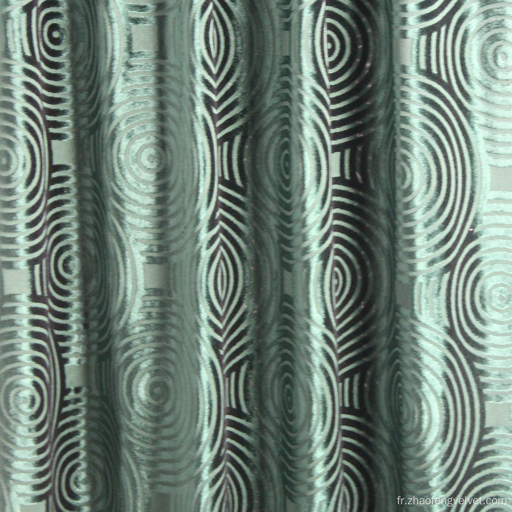 Tissu de coussin en velours Jacquard Velvet à 100% en polyester