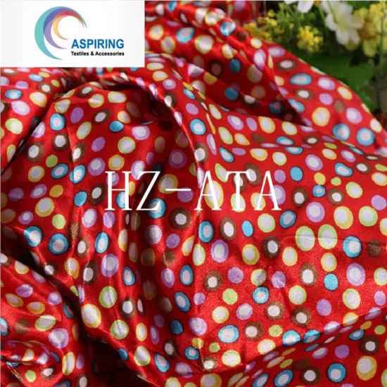 Polyester Printed Cheap Satin Fabric