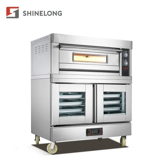 Commercial Bread Bakery Oven Classic 1 Layer 2 Trays Gas Deck Oven with Electric Proofer