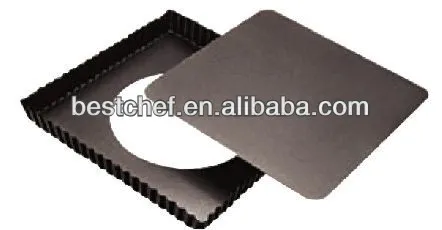 fluted loose bottom Square mould
