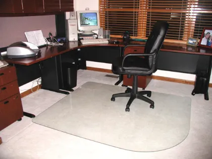 Customized Glass Office Chair Mat for Carpet