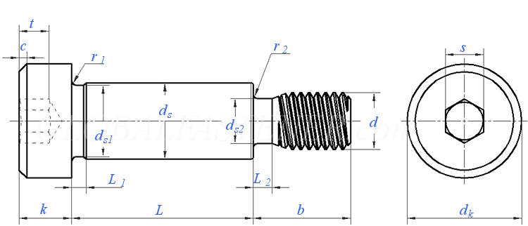 Stainless Steel Hex-Drive Shoulder Bolts