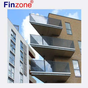 Outdoor Balcony Glass Balustrade and Handrail for Deck and Porch Glazing