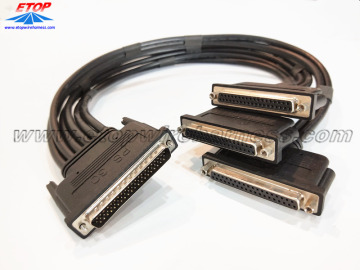 D-Sub 62-Pin-Stecker umhüllt auf 37-Pin-Buchsen