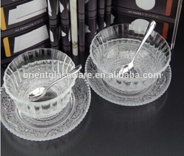 Borosilicate Glass bowl and plate