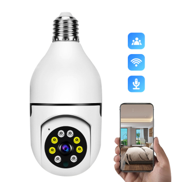 Smart Wifi E27 Bulb Light Camera - Security Surveillance with Two-way Audio PTZ IP Camera