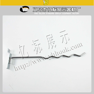 Hot Sale Chrome Planting S Shaped Supermarket Slat Wall Hooks