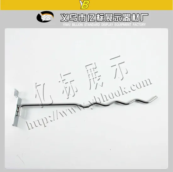 Hot Sale Chrome Planting S Shaped Supermarket Slat Wall Hooks