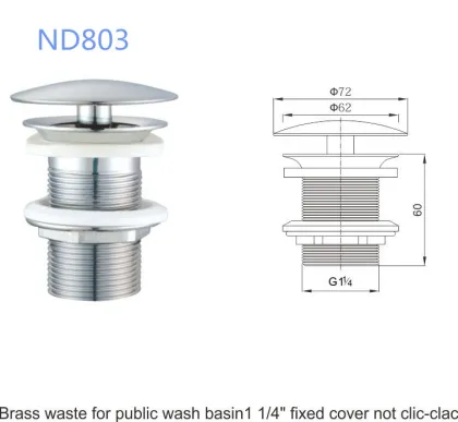YINADA Brass Basin Waste Drainer for Bathroom