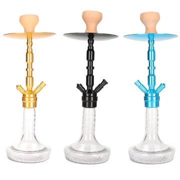 Germany-Russia Inspired Medium Aluminum Pen Hookah with Glass Vase