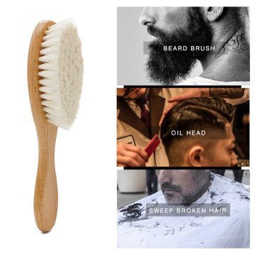 1pc Multifunction Soft Men Mustache Beard Goat hair Brush Baby Infant Hair Brush Grooming Brush 18*5 cm