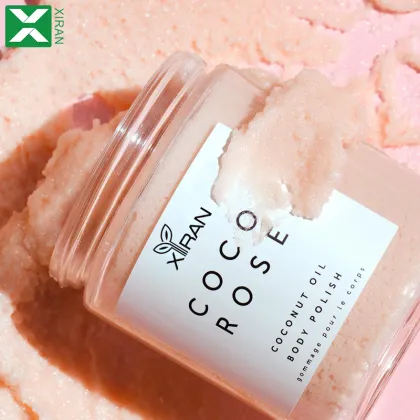 Custom Organic Body Scrub: Moisturizing, Whitening, Brightening Coco Rose Exfoliating Body Scrub