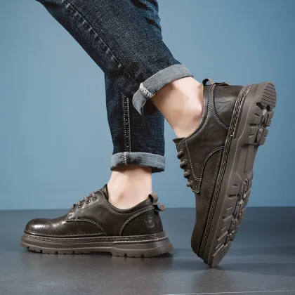 Oxford Office Business Shoes - Retro Style Men's Pure Leather Shoes (Excellent Quality)