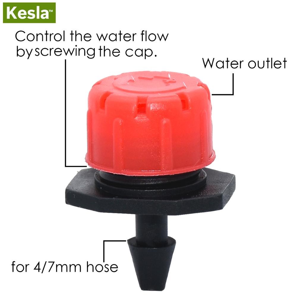 KESLA 5M-25M DIY Drip Irrigation System Automatic Watering Garden Hose Micro Drip Garden Watering Kits with Adjustable Drippers