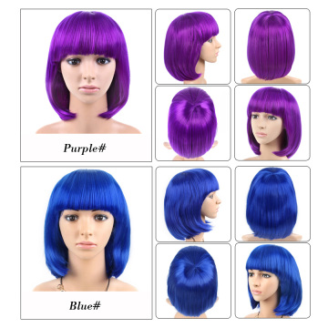 Natural Wave Straight Bob Cosplay Wig For Party