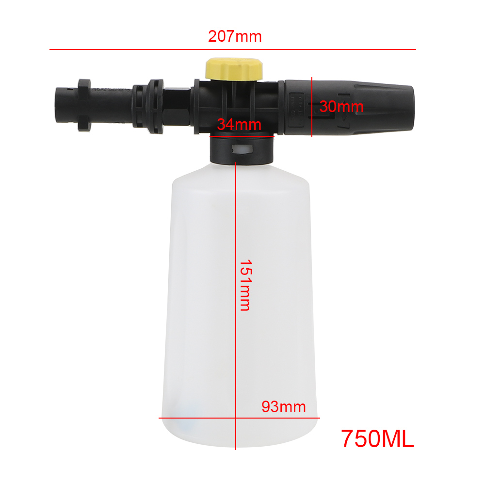 750ml Snow Foam Lance για K2 K3 K4 K5 K6 K7 Πλούσια πίεσης αυτοκινήτου Πλούσια σαπουνιού γεννήτρια με ρυθμιζόμενο ακροφύσιο ψεκαστήρα