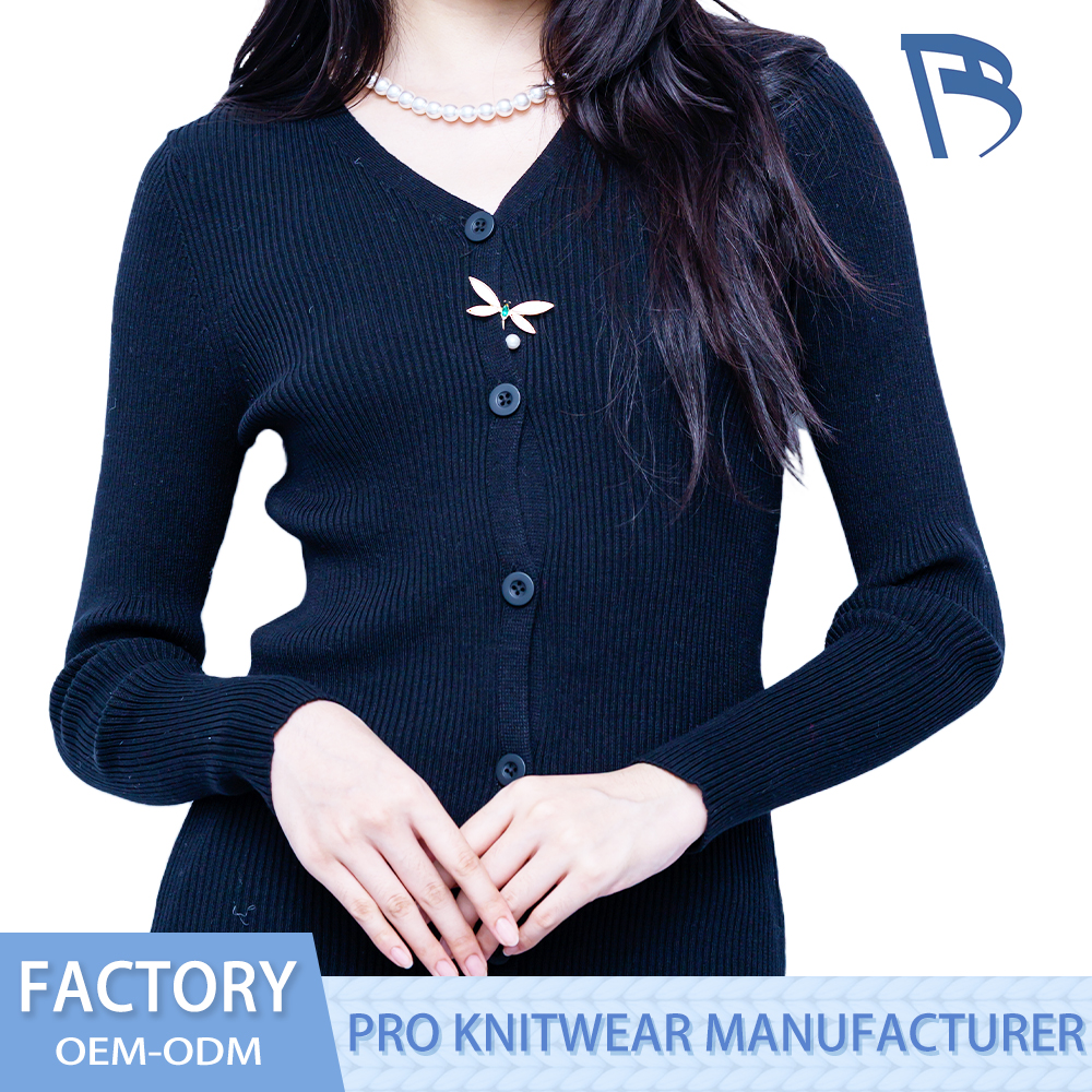 Kardigan ringan wanita dengan campuran nilon viscose