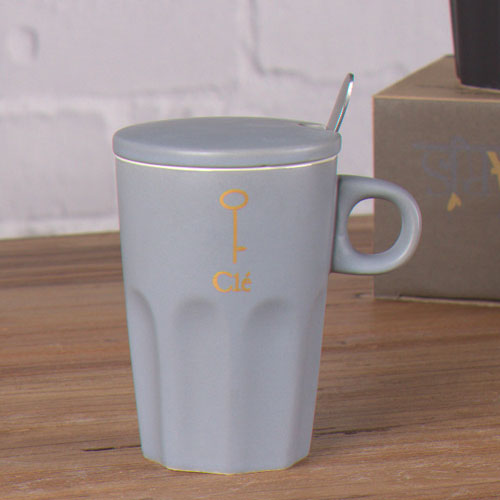 gray matte effect coffee mug