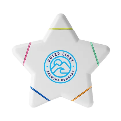 BKS Factory Wholesale: Cheap Logo Printing Star Shape Highlight Marker Pen