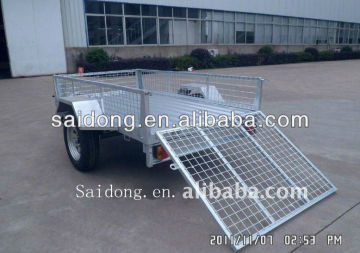 hot dipped galvanized cage trailer and tie trail