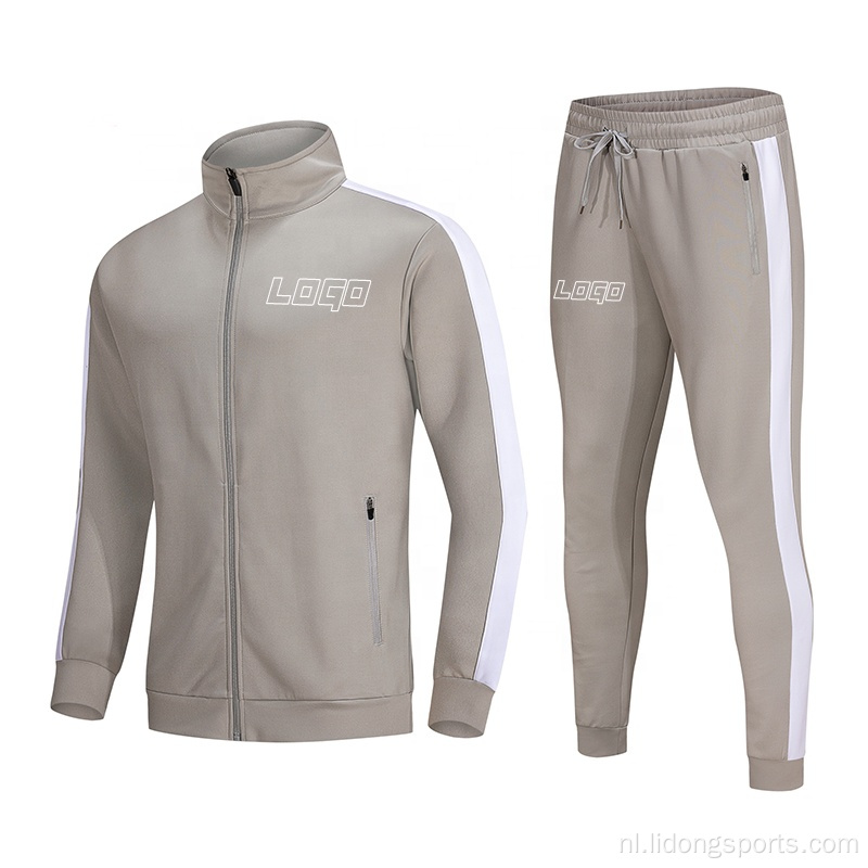 Nieuwe stijlvol platte polyester sweatsuit tracksuit met streep