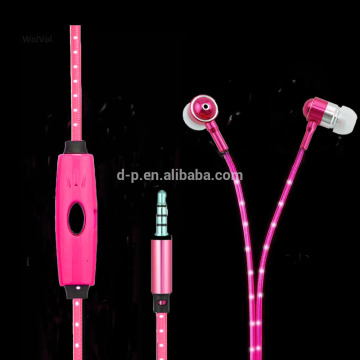 alibaba best sellers visible LED light noise cancelling free sample earbuds earphone