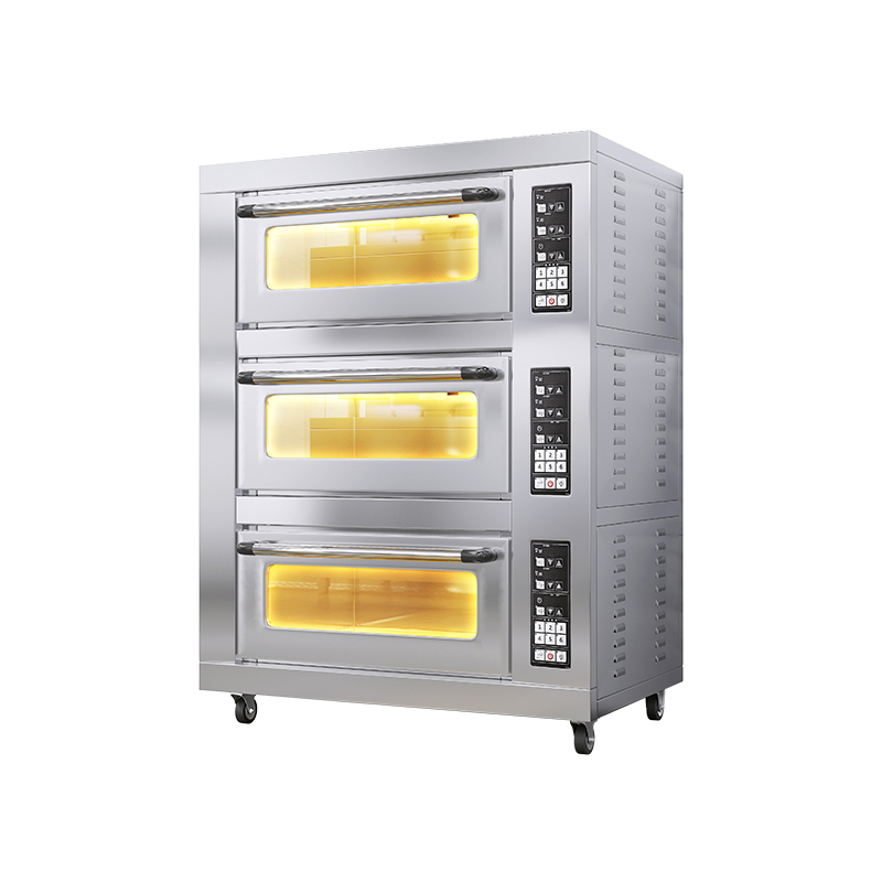 Electric Commercial Bread and Pizza Oven: 2-Deck, 4-Tray Automatic Baking Solution