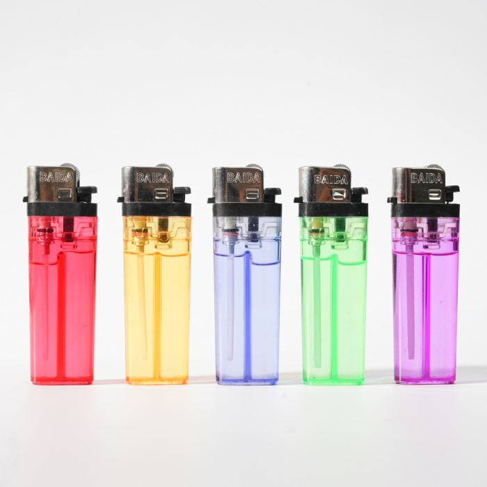 Мягкий пламя пять цветных кремни прозрачный карман светлее