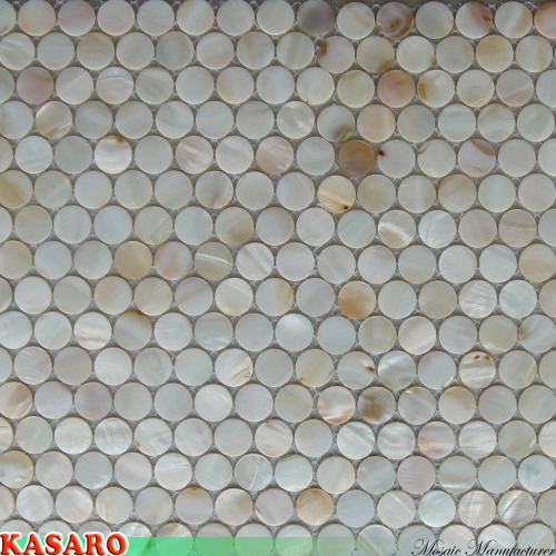 Round Mosaic Patterns, River Shell Mosaic, Mosaic Tile (KSL-C8010)