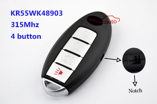 Smart key 4 button 315Mhz KR55WK48903 for NISSAN keyless remote