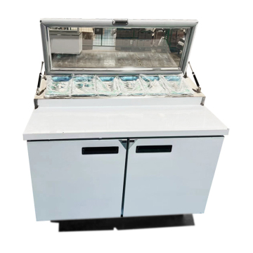 Professional Grade Stainless Steel Display Cooler: Extended Life & High-Quality Design for Commercial Kitchen Refrigeration, Perfect for Pizza Prep