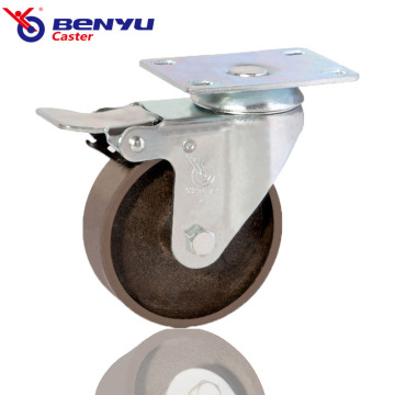 Cast Iron Universal Wheel with Brake Oven Casters