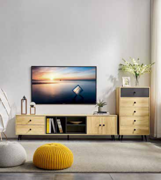 square coffee table TV cabinet living room furniture